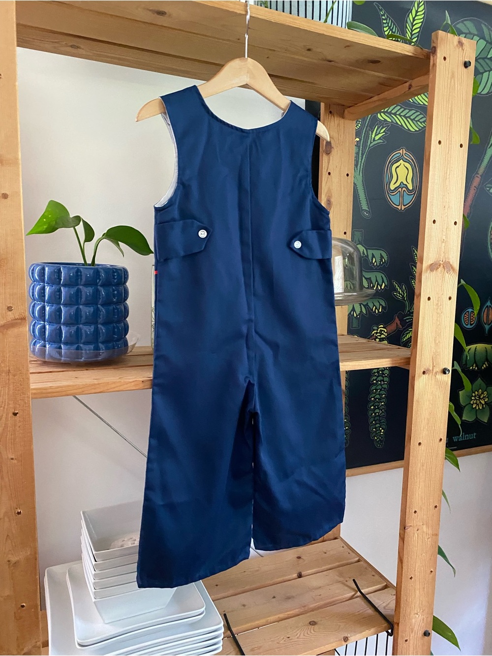 Funtasia Too Vintage Blue Animal Appliqués Jon Jon Romper 2t - Picture 5 of 15